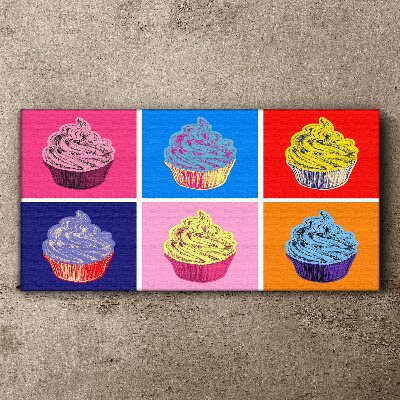Bild auf leinwand Bunte Pop-Art-Muffins
