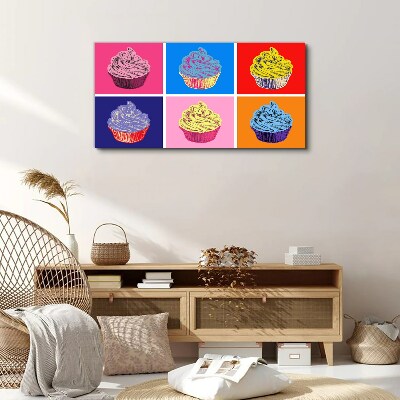 Bild auf leinwand Bunte Pop-Art-Muffins