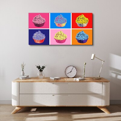 Bild auf leinwand Bunte Pop-Art-Muffins