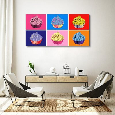 Bild auf leinwand Bunte Pop-Art-Muffins