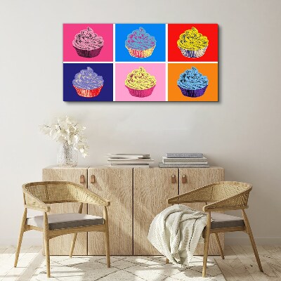 Bild auf leinwand Bunte Pop-Art-Muffins