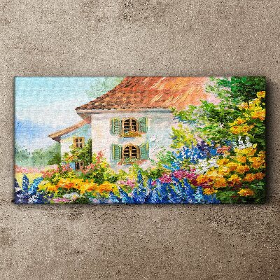 Foto auf leinwand Blumenlandschaft im Sonnenlicht