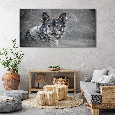 Bild auf leinwand Porträt eines grauen Hundes