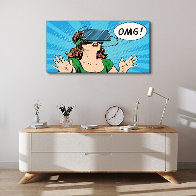 Foto auf leinwand Überraschung in der virtuellen Realität