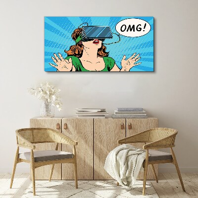 Foto auf leinwand Überraschung in der virtuellen Realität