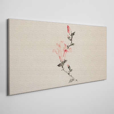 Foto leinwand Floraler Minimalismus in zarten Farbtönen