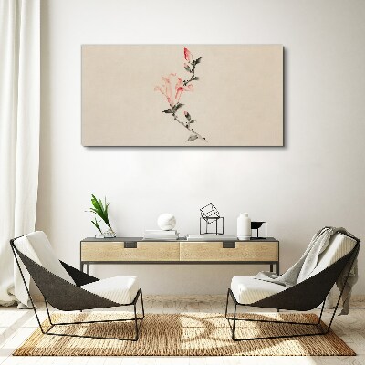 Foto leinwand Floraler Minimalismus in zarten Farbtönen