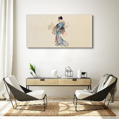 Foto auf leinwand Geisha im traditionellen Kimono