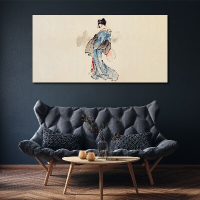 Foto auf leinwand Asiatischer Frauen-Kimono