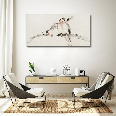 Bild auf leinwand Liebesvögel auf einem Ast