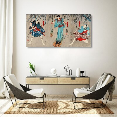 Foto auf leinwand Asiatischer Kimono-Samurai