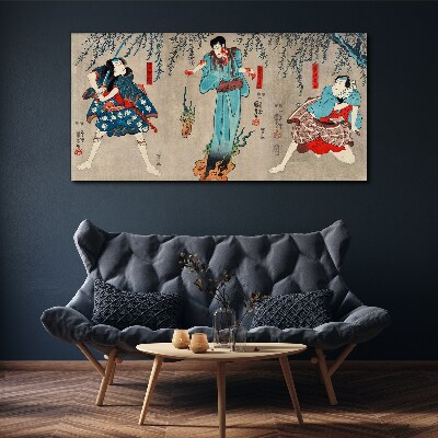 Foto auf leinwand Asiatischer Kimono-Samurai