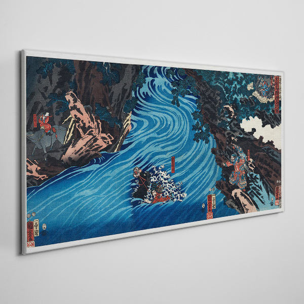 Leinwandbild Eine Welle auf dem Fluss