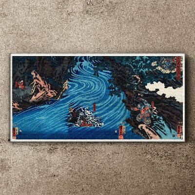 Leinwandbild Eine Welle auf dem Fluss