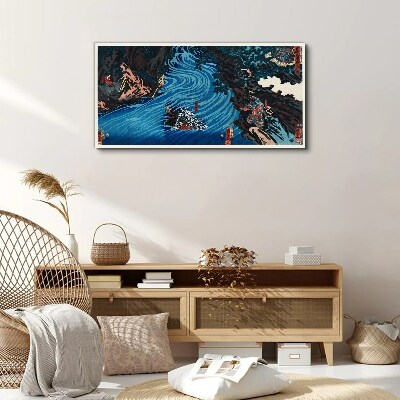 Leinwandbild Eine Welle auf dem Fluss