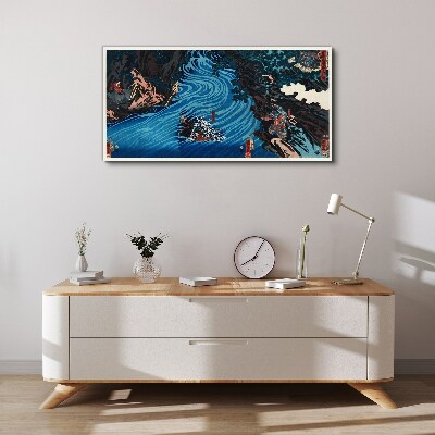 Leinwandbild Eine Welle auf dem Fluss