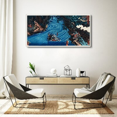 Leinwandbild Eine Welle auf dem Fluss
