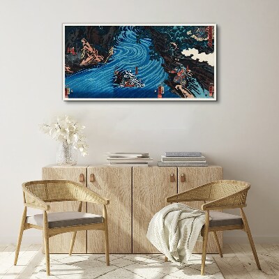 Leinwandbild Eine Welle auf dem Fluss