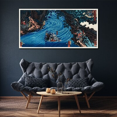 Leinwandbild Eine Welle auf dem Fluss