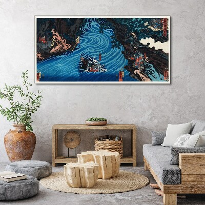 Leinwandbild Eine Welle auf dem Fluss