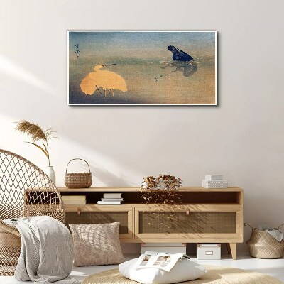 Foto auf leinwand Die Stille des Wassers und des Vogels