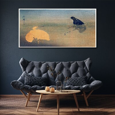 Foto auf leinwand Die Stille des Wassers und des Vogels