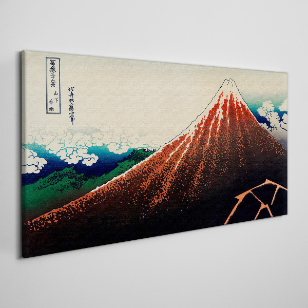 Foto auf leinwand Der Vulkan Fuji in den Farben Japans