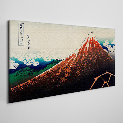 Foto auf leinwand Der Vulkan Fuji in den Farben Japans