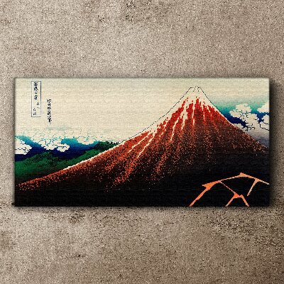 Foto auf leinwand Der Vulkan Fuji in den Farben Japans