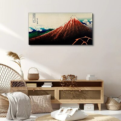 Foto auf leinwand Der Vulkan Fuji in den Farben Japans