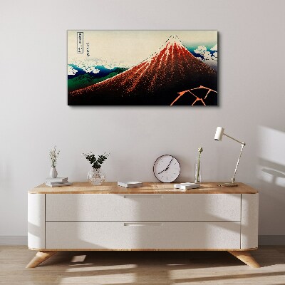 Foto auf leinwand Der Vulkan Fuji in den Farben Japans