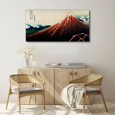 Foto auf leinwand Der Vulkan Fuji in den Farben Japans