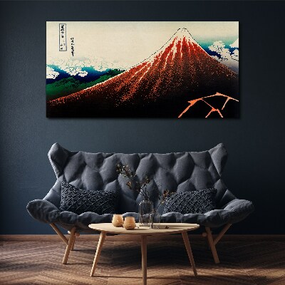 Foto auf leinwand Der Vulkan Fuji in den Farben Japans