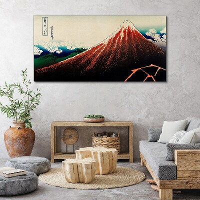 Foto auf leinwand Der Vulkan Fuji in den Farben Japans