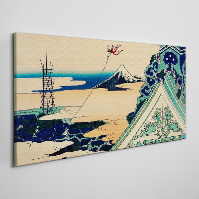 Foto auf leinwand Winterlandschaft mit Drachen