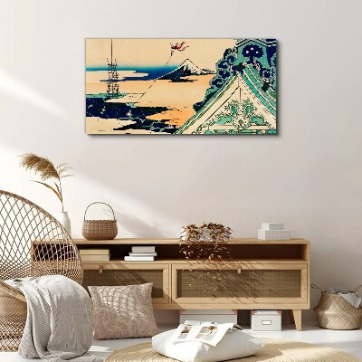 Foto auf leinwand Winterlandschaft mit Drachen