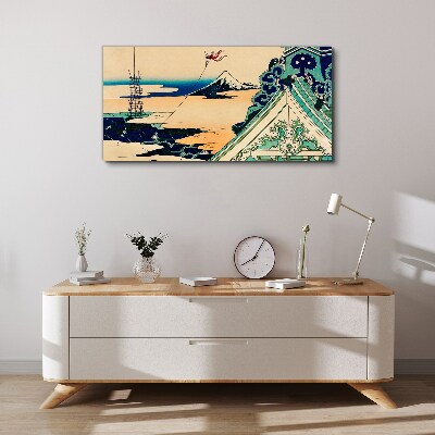 Foto auf leinwand Winterlandschaft mit Drachen
