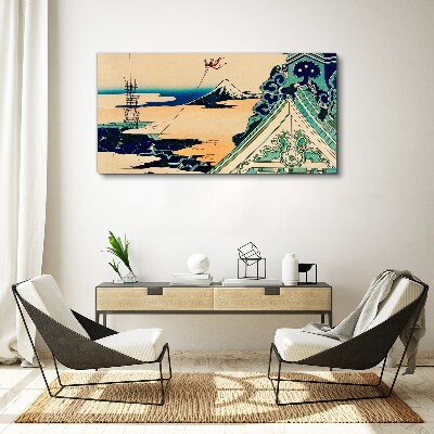 Foto auf leinwand Winterlandschaft mit Drachen