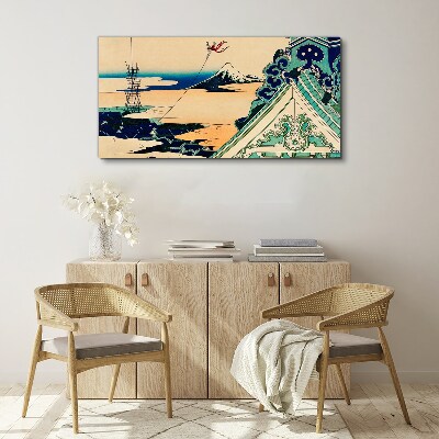 Foto auf leinwand Winterlandschaft mit Drachen
