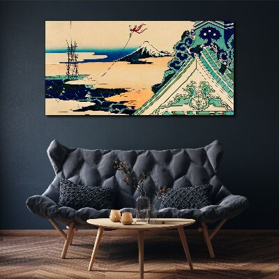 Foto auf leinwand Winterlandschaft mit Drachen