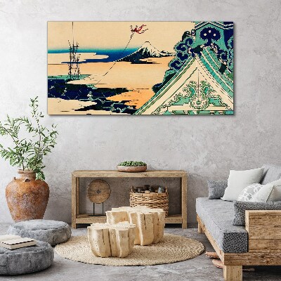 Foto auf leinwand Winterlandschaft mit Drachen