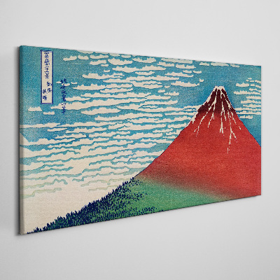 Foto auf leinwand Der Fuji in den Wolken