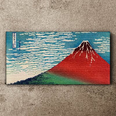 Foto auf leinwand Der Fuji in den Wolken