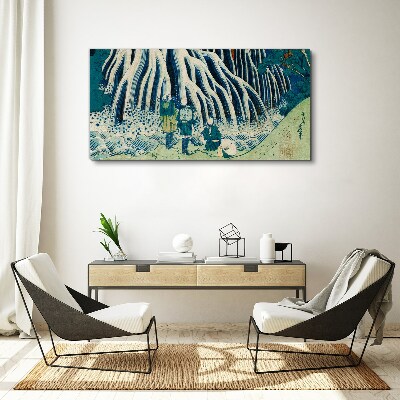 Foto auf leinwand Unter dem Baum in einer Winterlandschaft