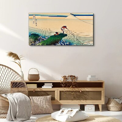 Bild auf leinwand Fischer am Ufer
