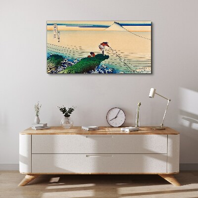 Bild auf leinwand Fischer am Ufer