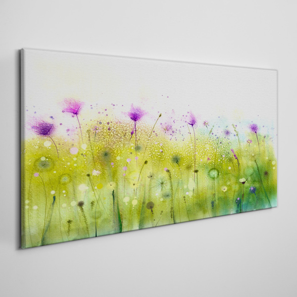 Foto auf leinwand Blumenlandschaft in Pastelltönen