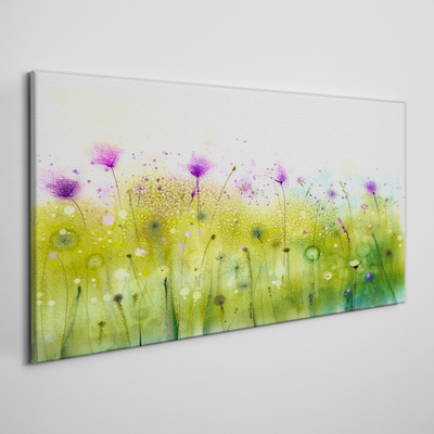 Foto auf leinwand Blumenlandschaft in Pastelltönen