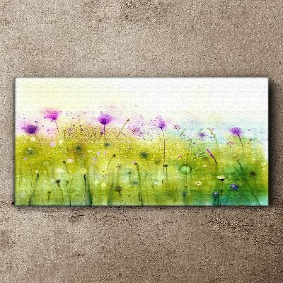Foto auf leinwand Blumenlandschaft in Pastelltönen
