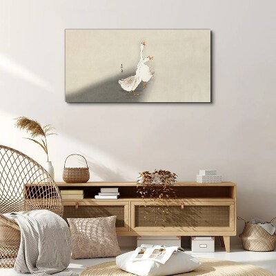 Fotobilder Gänse auf minimalistischem Hintergrund
